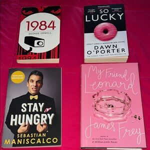Book Bundle: 1984, So Lucky, Stay Hungry, My Friend Leonard